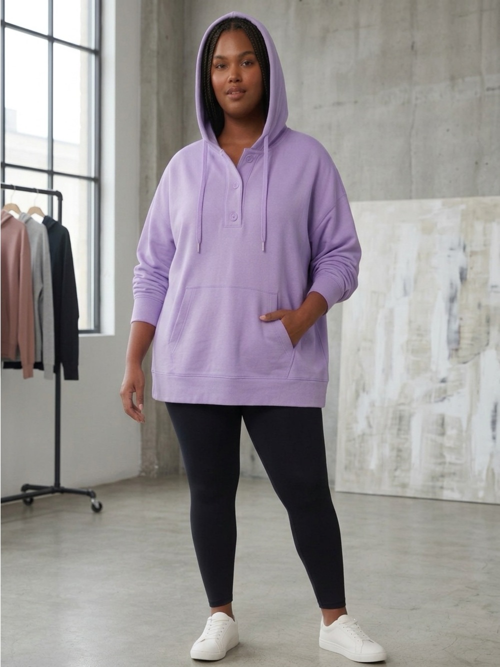 Aware purple pullover hoodie in size 3X.
